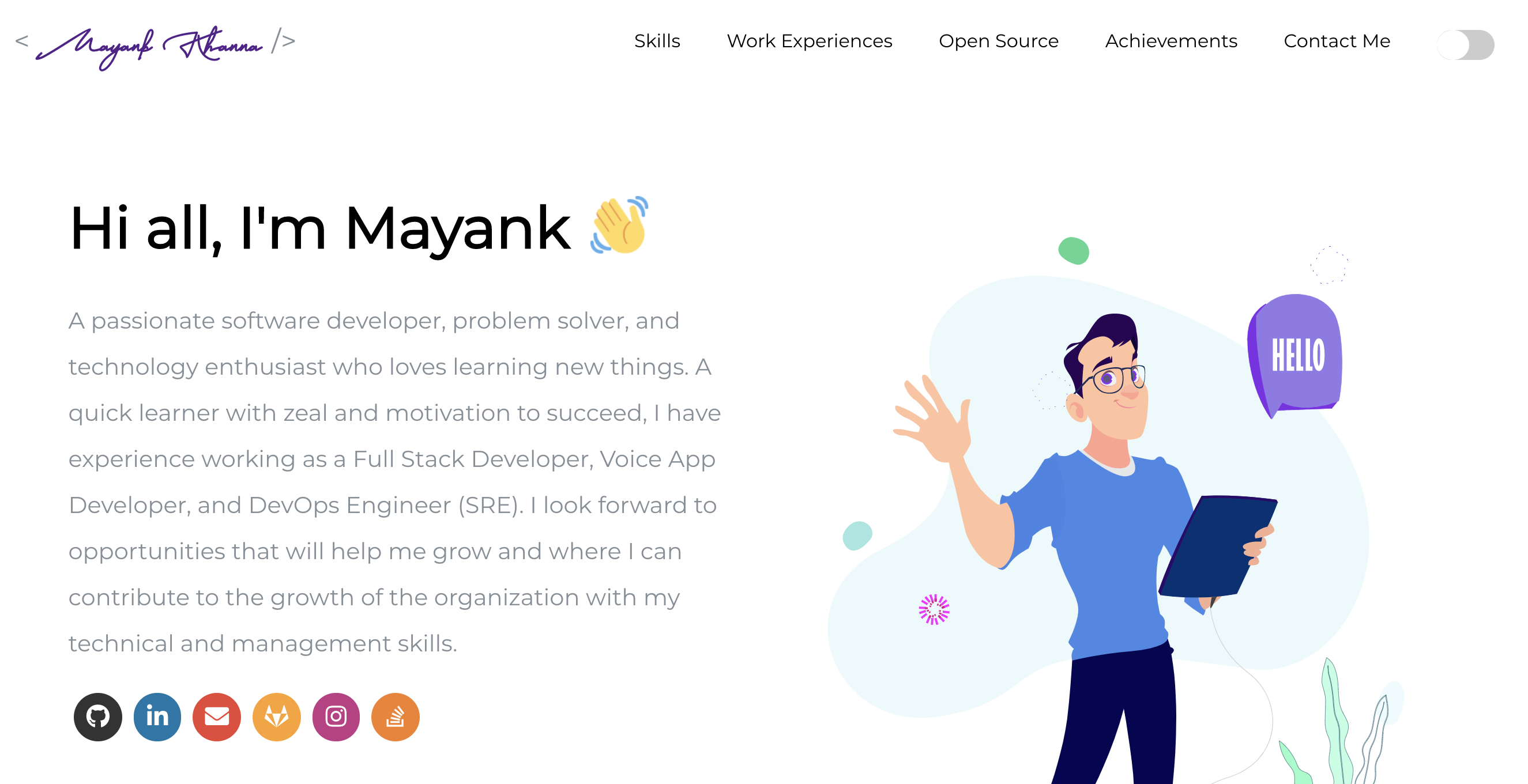 Mayank Khanna Portfolio