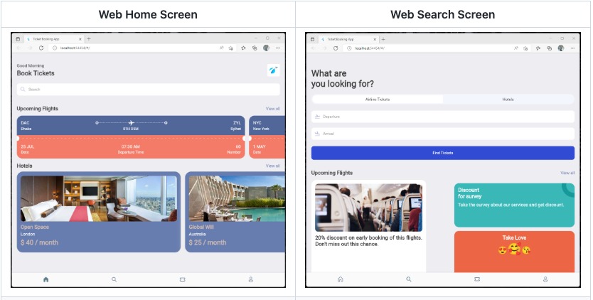 Ticket Booking App (UI) - Flutter
