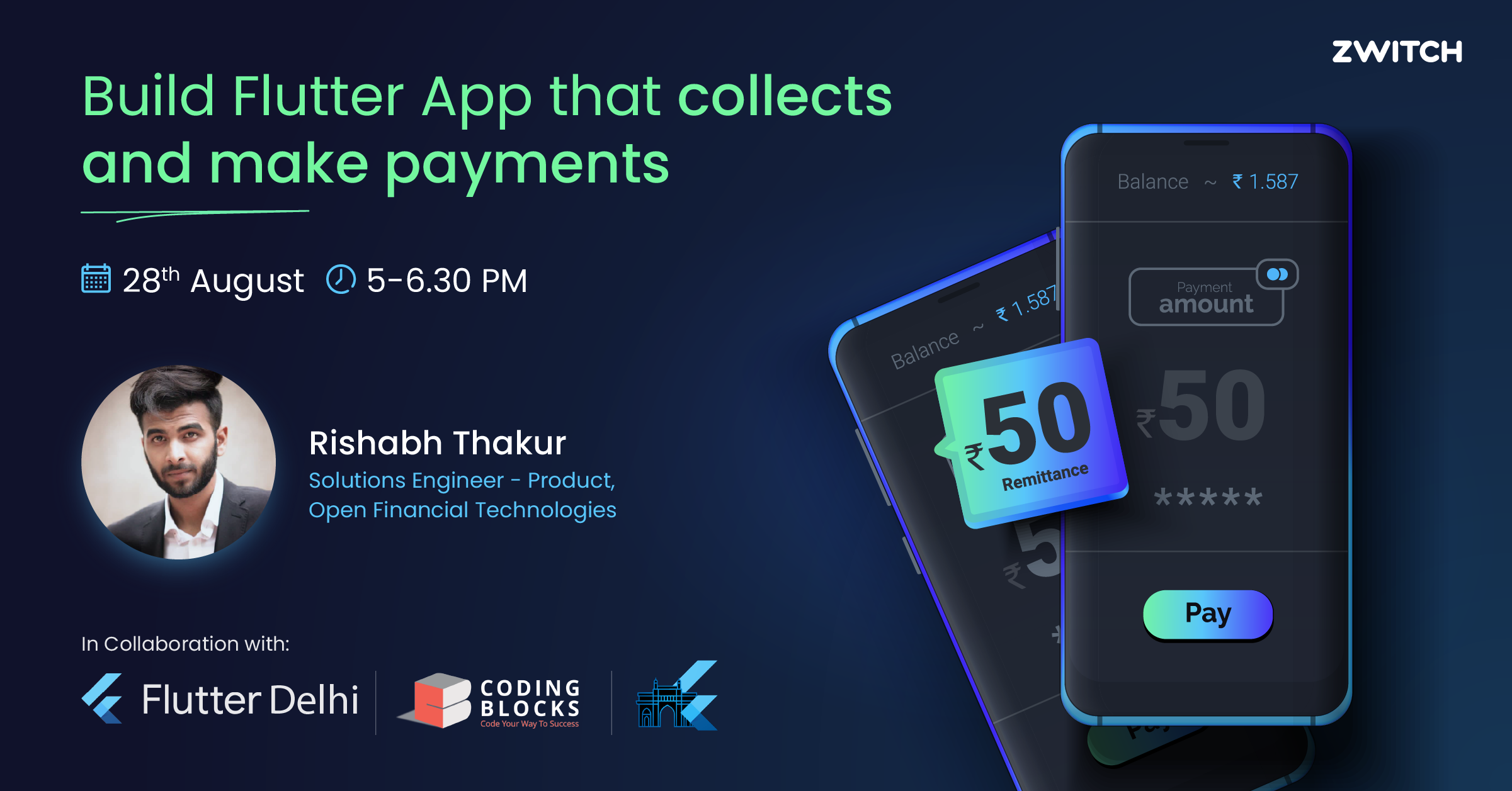 Build Flutter app that collects and make payments