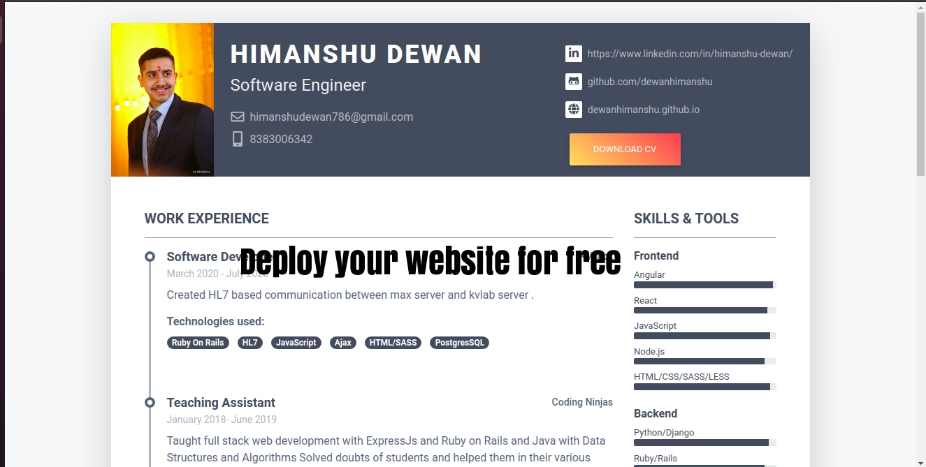 Deploy static website using Firebase