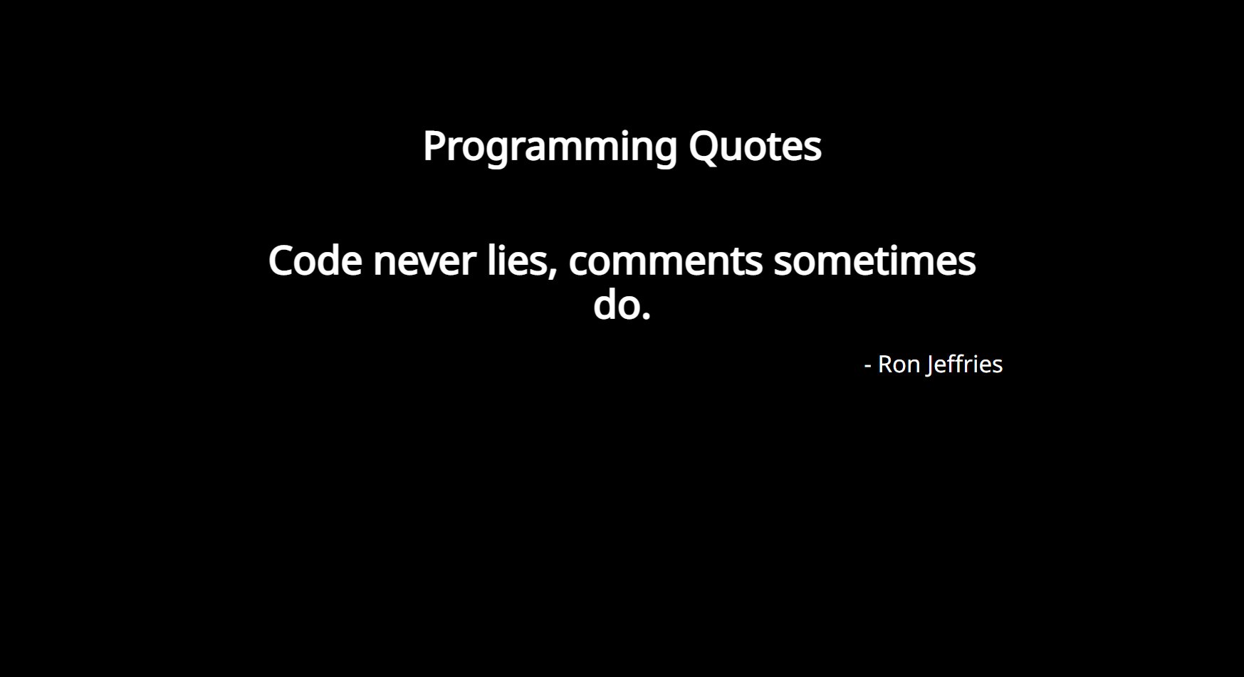 Programming Quotes
