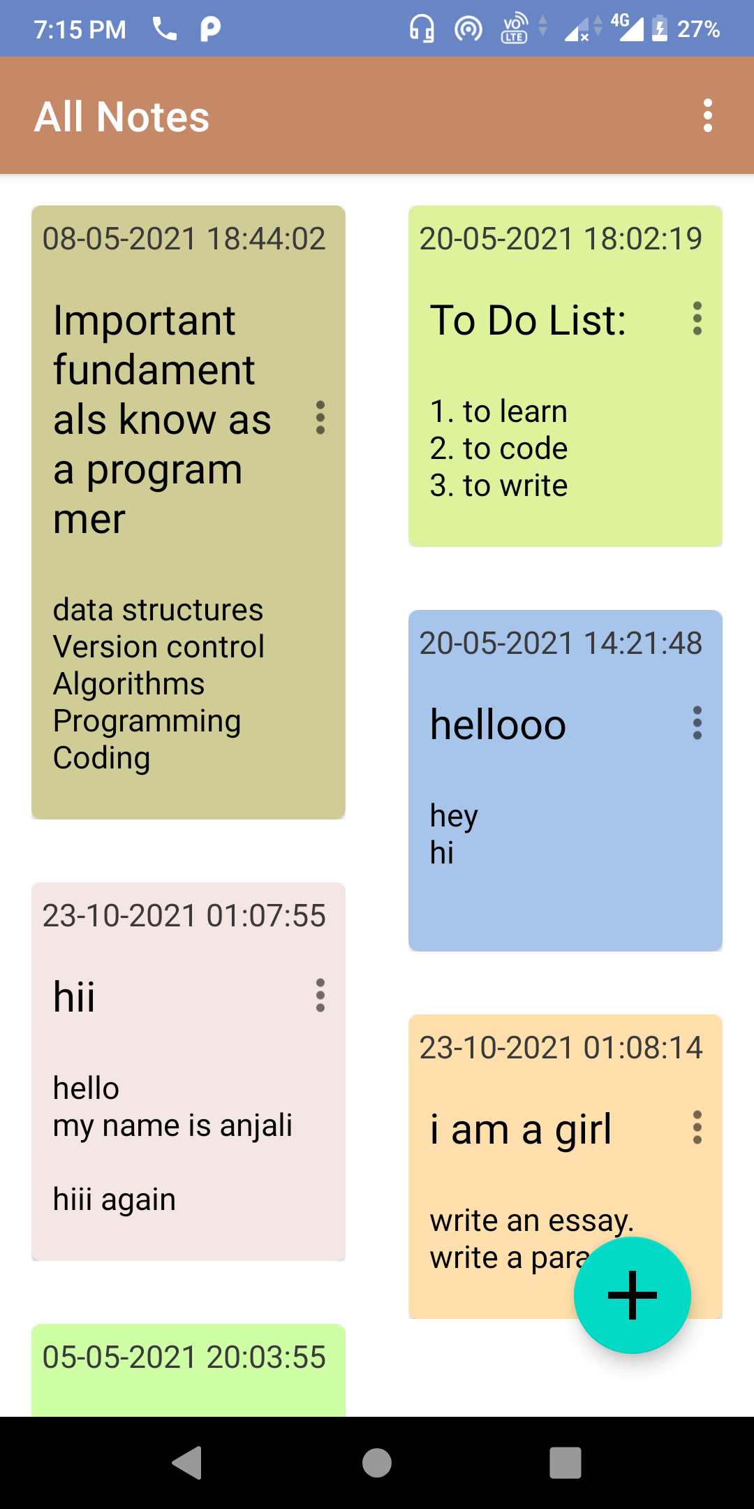 Notes Application Notes Application