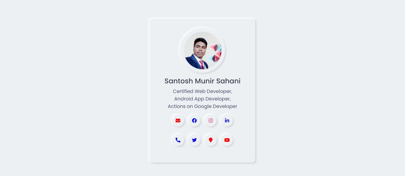 Neumorphism Portfolio Website