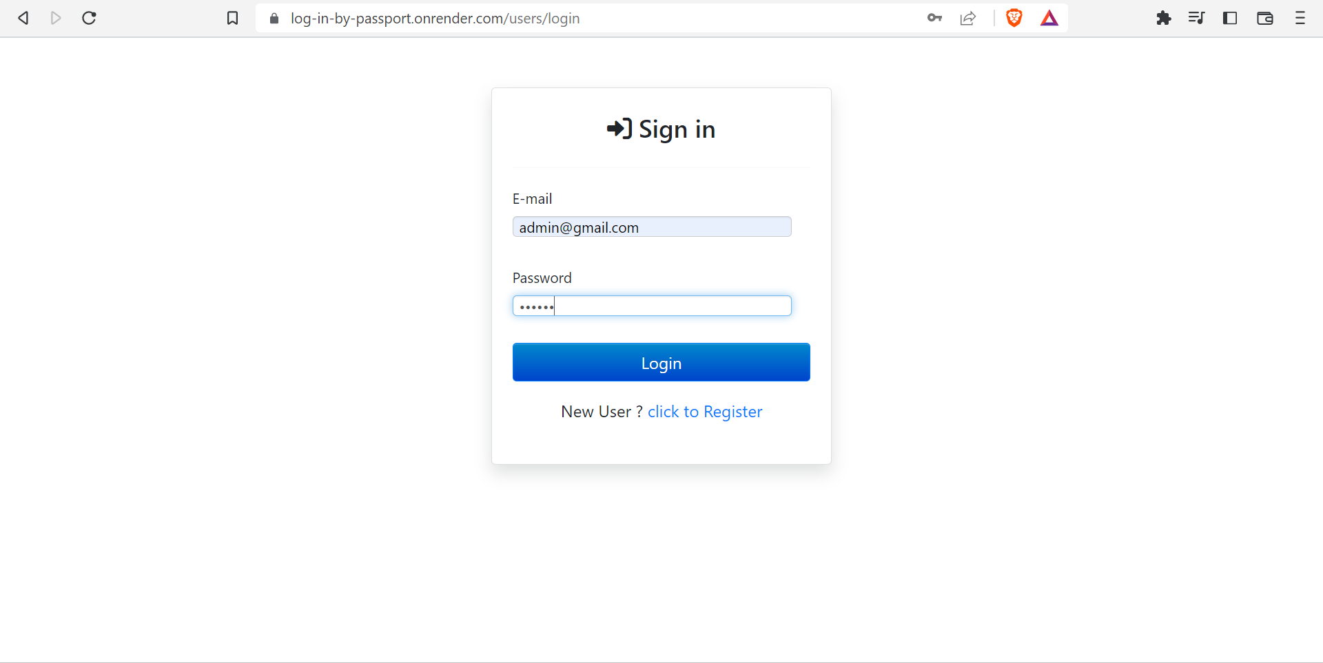 Log In Authentication with Password Verification