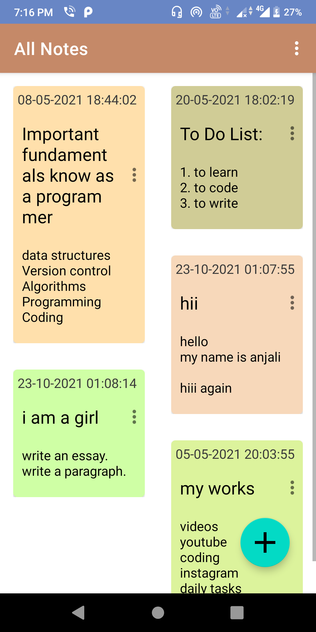Notes Application Notes Application