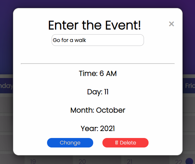 Calendar App