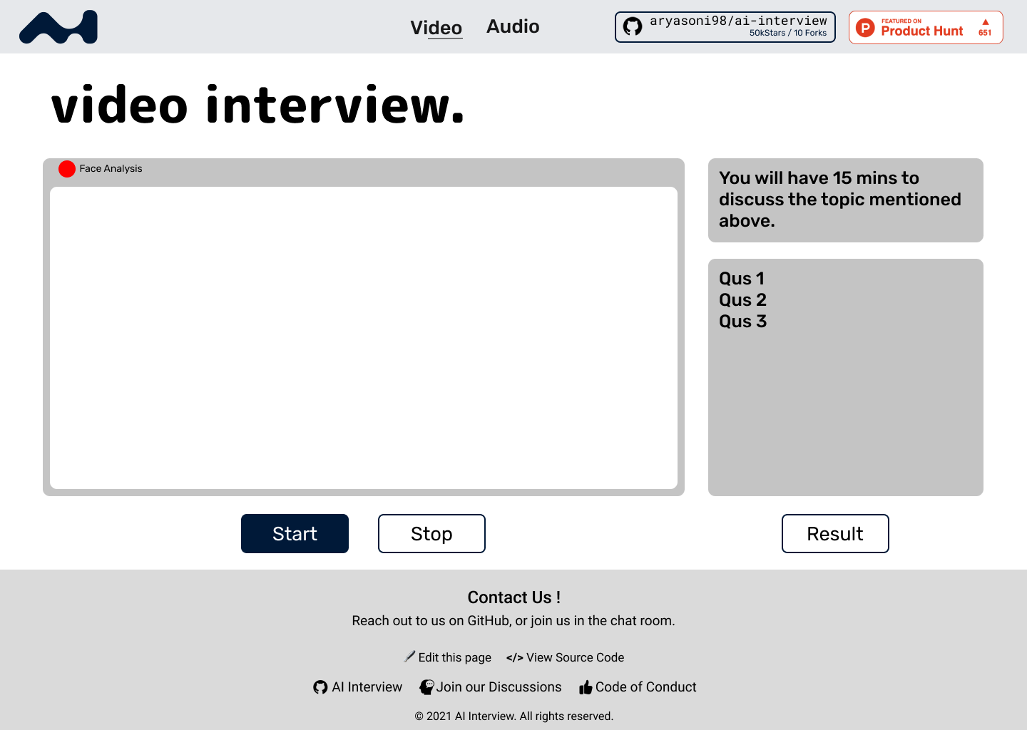 AI Interview Mock-Up AI Interview Mock-Up