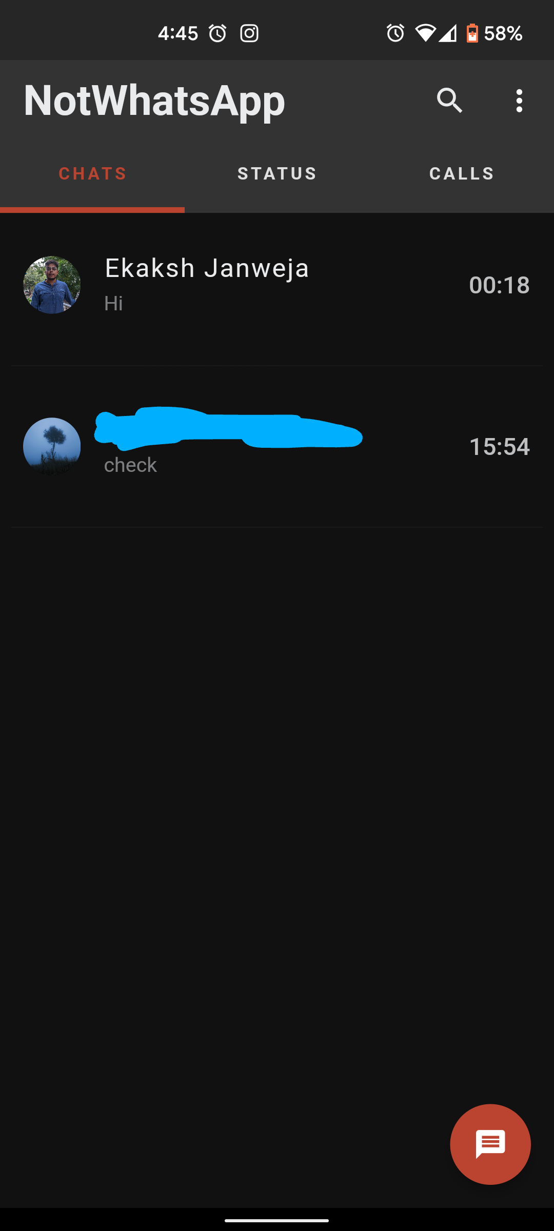 NotWhatsapp - A Whatsapp Clone NotWhatsapp - A Whatsapp Clone