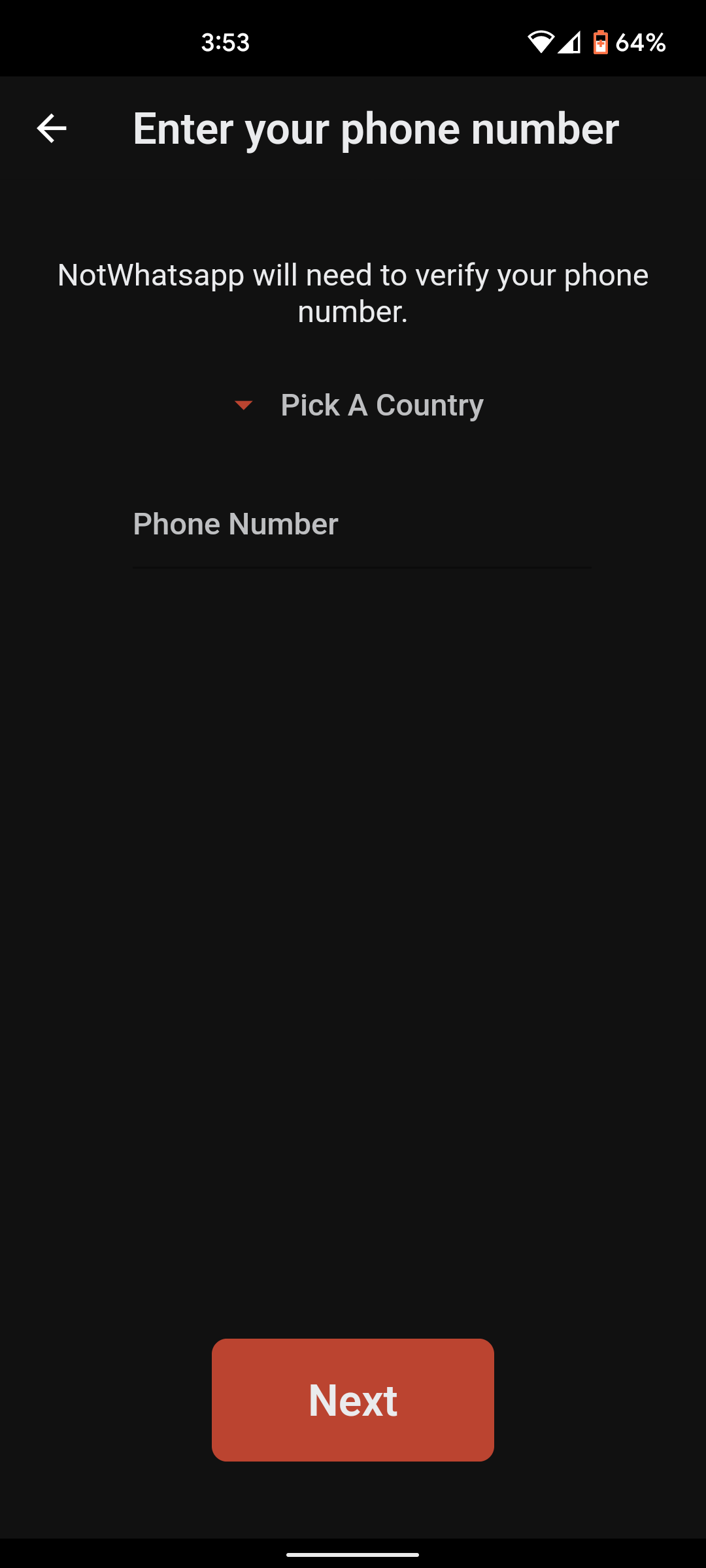 NotWhatsapp - A Whatsapp Clone NotWhatsapp - A Whatsapp Clone