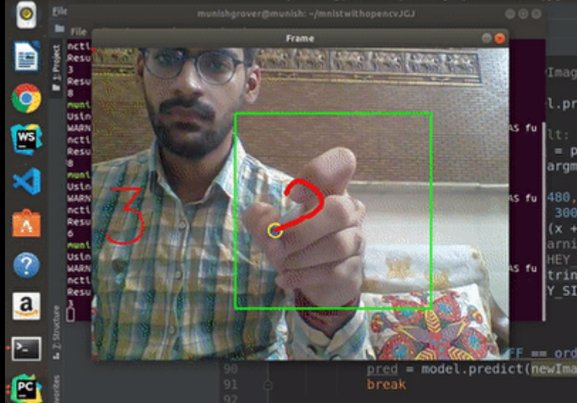 MNIST-and-OpenCV