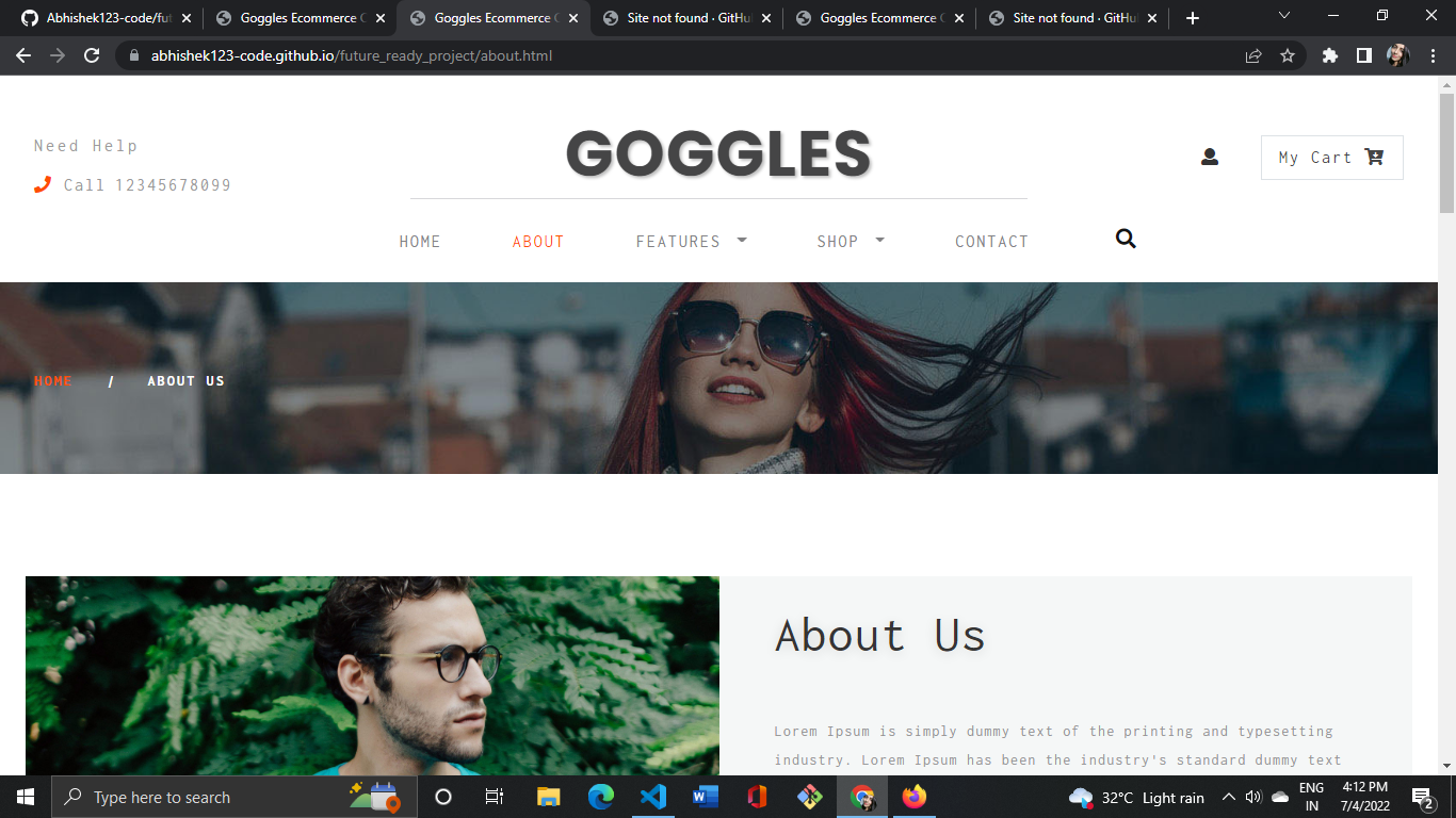 Goggles (Eyewear website )