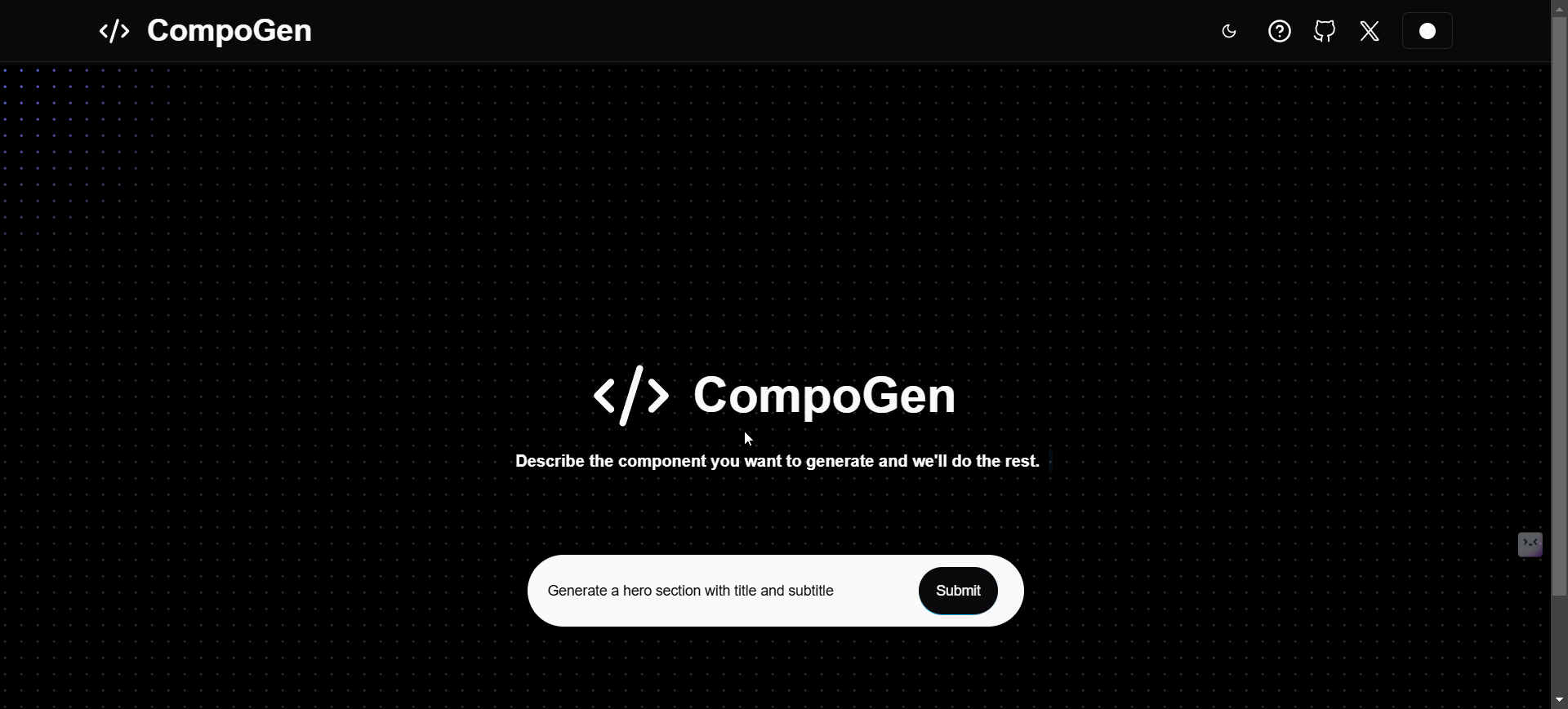 CompoGen - An AI React components generator tool