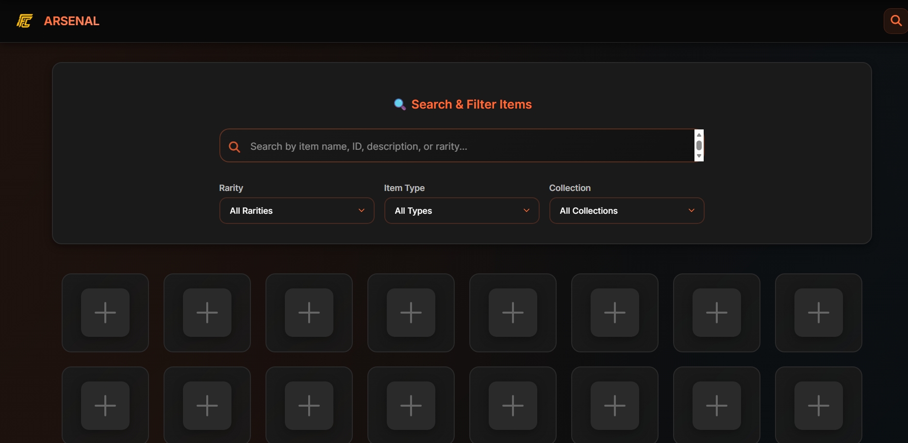 Arsenal - Free Fire Items Database
