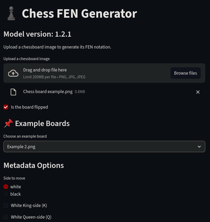 Chess FEN generator