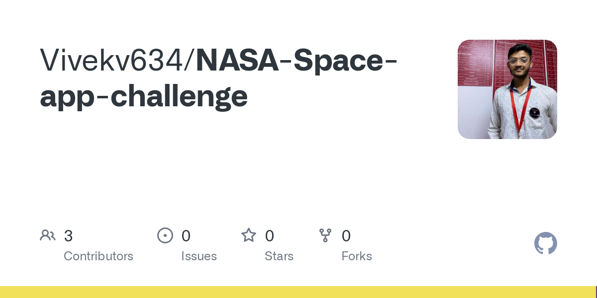 GitHub - Vivekv634/NASA-Space-app-challenge