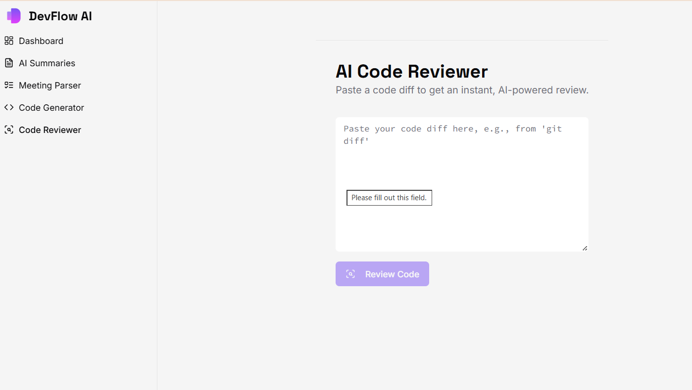 DevFlow AI DevFlow AI