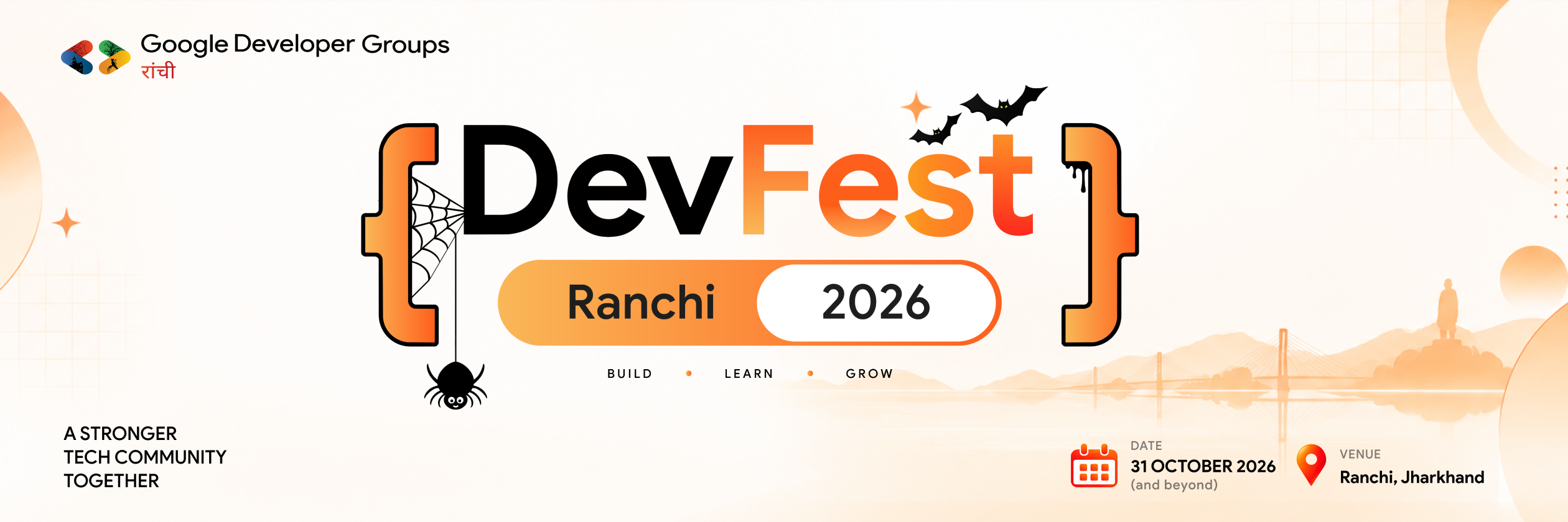 Join Us at DevFest Ranchi 2026 | 31st October Join Us at DevFest Ranchi 2026 | 31st October