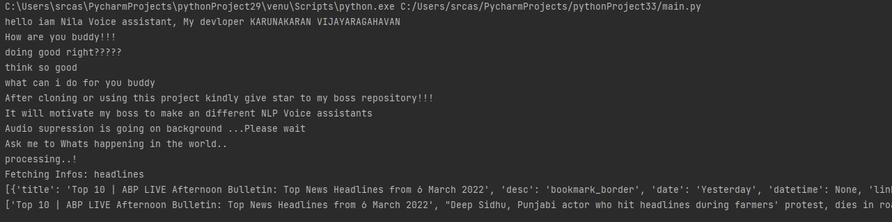 Ai and ML based voice assistant like alexa