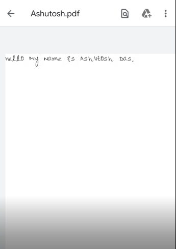 Digital Text to Handwritten PDF Android Application