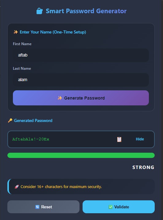 Strong Password Generator Browser extension