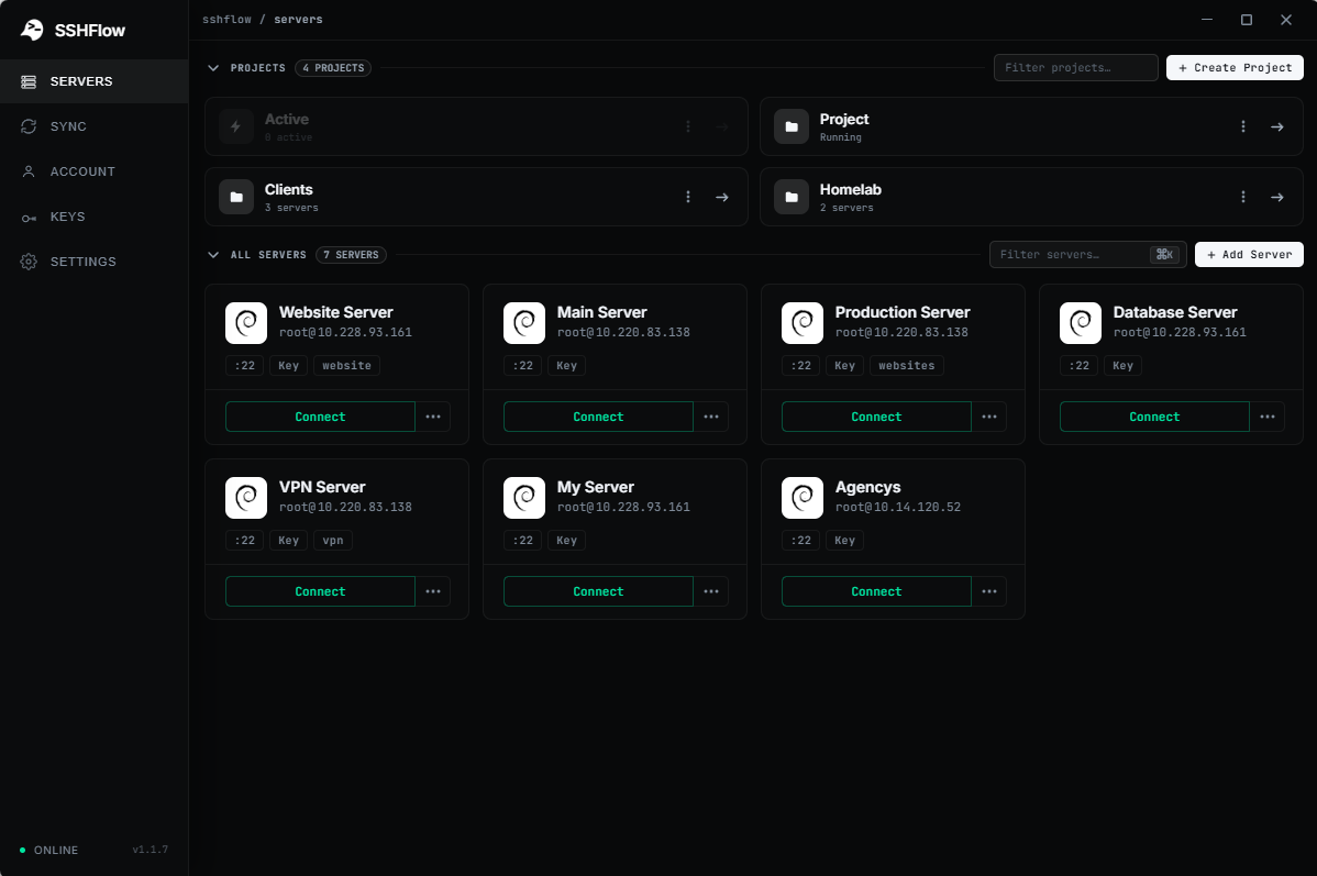 SSHFlow — All-in-One SSH Client for Developers SSHFlow — All-in-One SSH Client for Developers