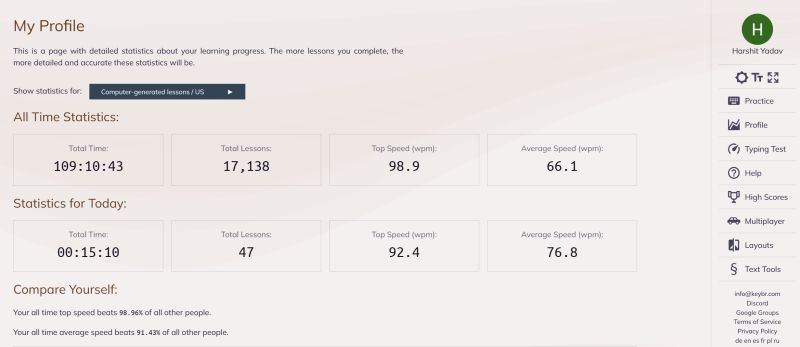 Harshit Yadav on LinkedIn: #touchtyping #typing #productivity