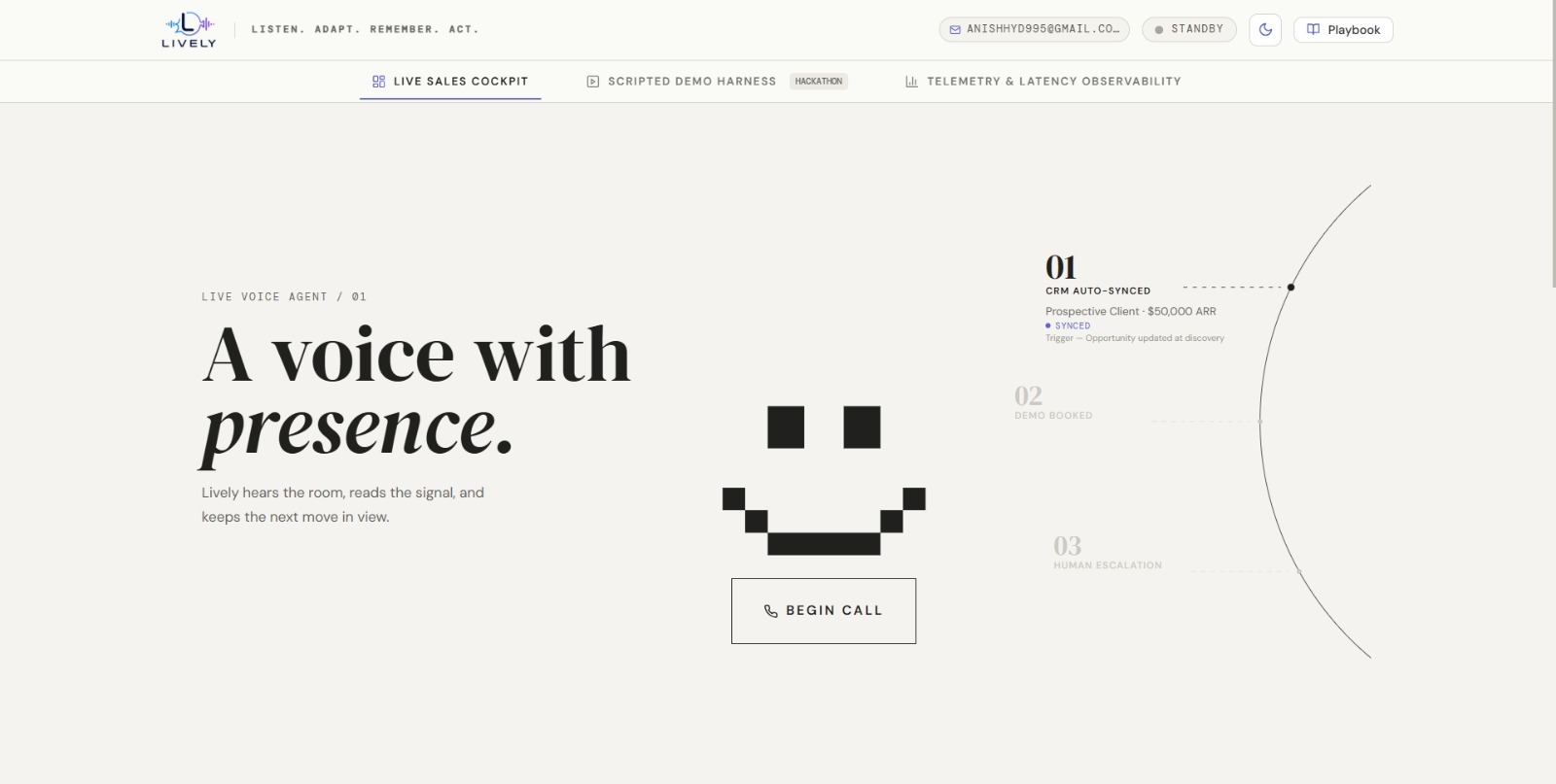 Lively: The Real-Time Voice AI Sales Agent Lively: The Real-Time Voice AI Sales Agent