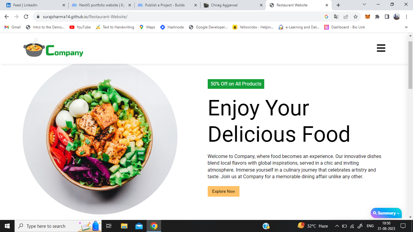 Restaurant Website Restaurant Website