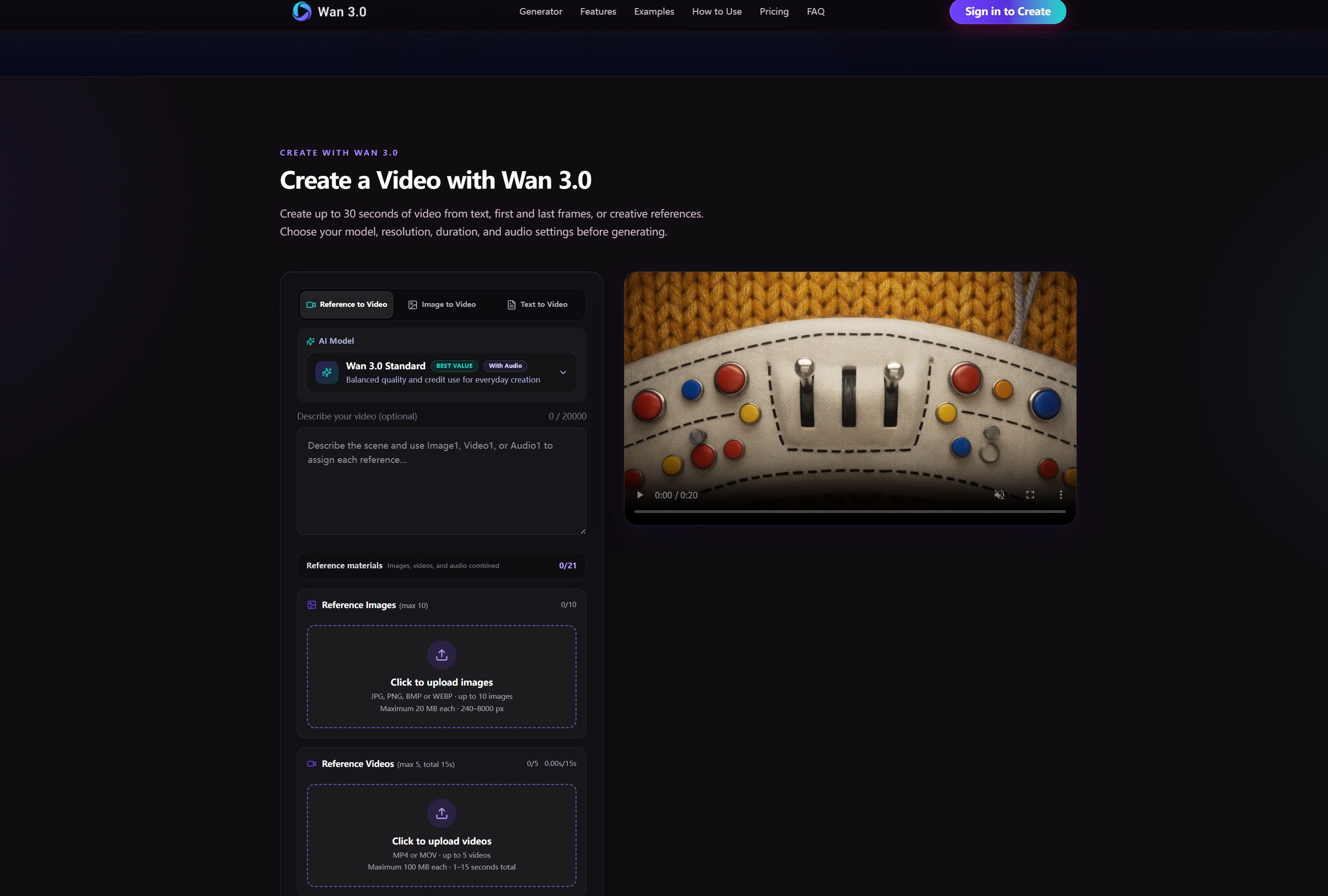 Wan 3.0 AI Video Generator