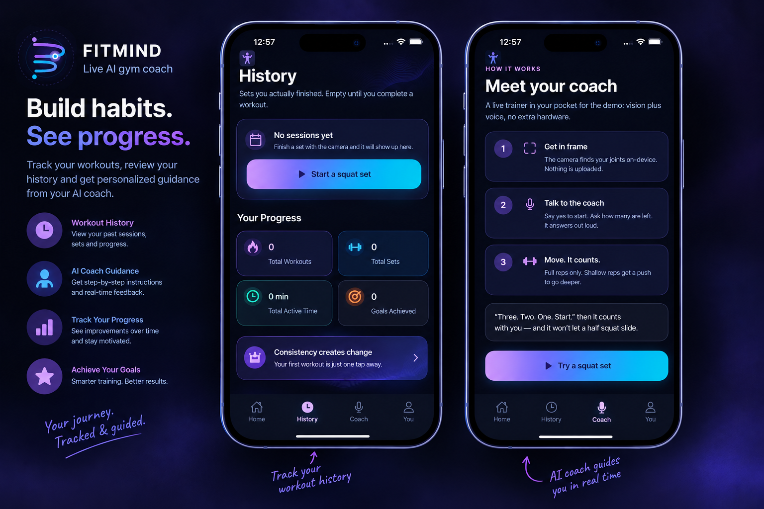 FITMIND — Live AI gym coach