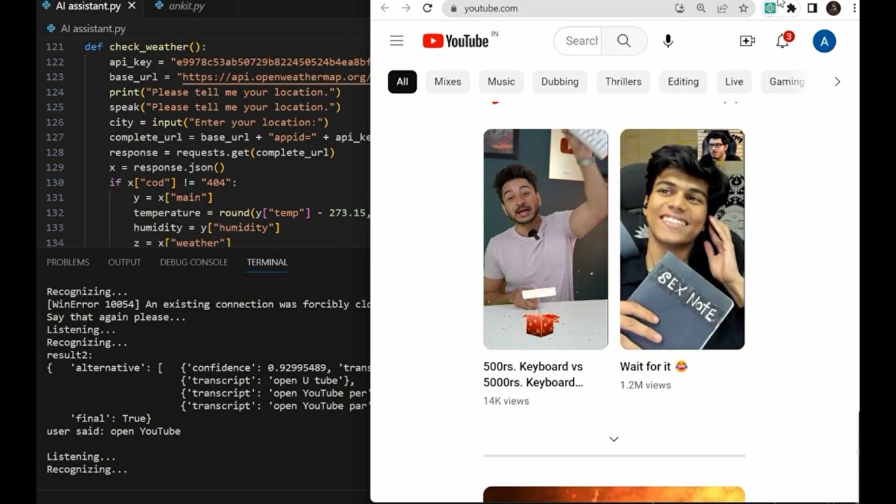 My New Project With My Friend @AnkitThkakur  AI VIRTUAL ASSISTANT 😮😮