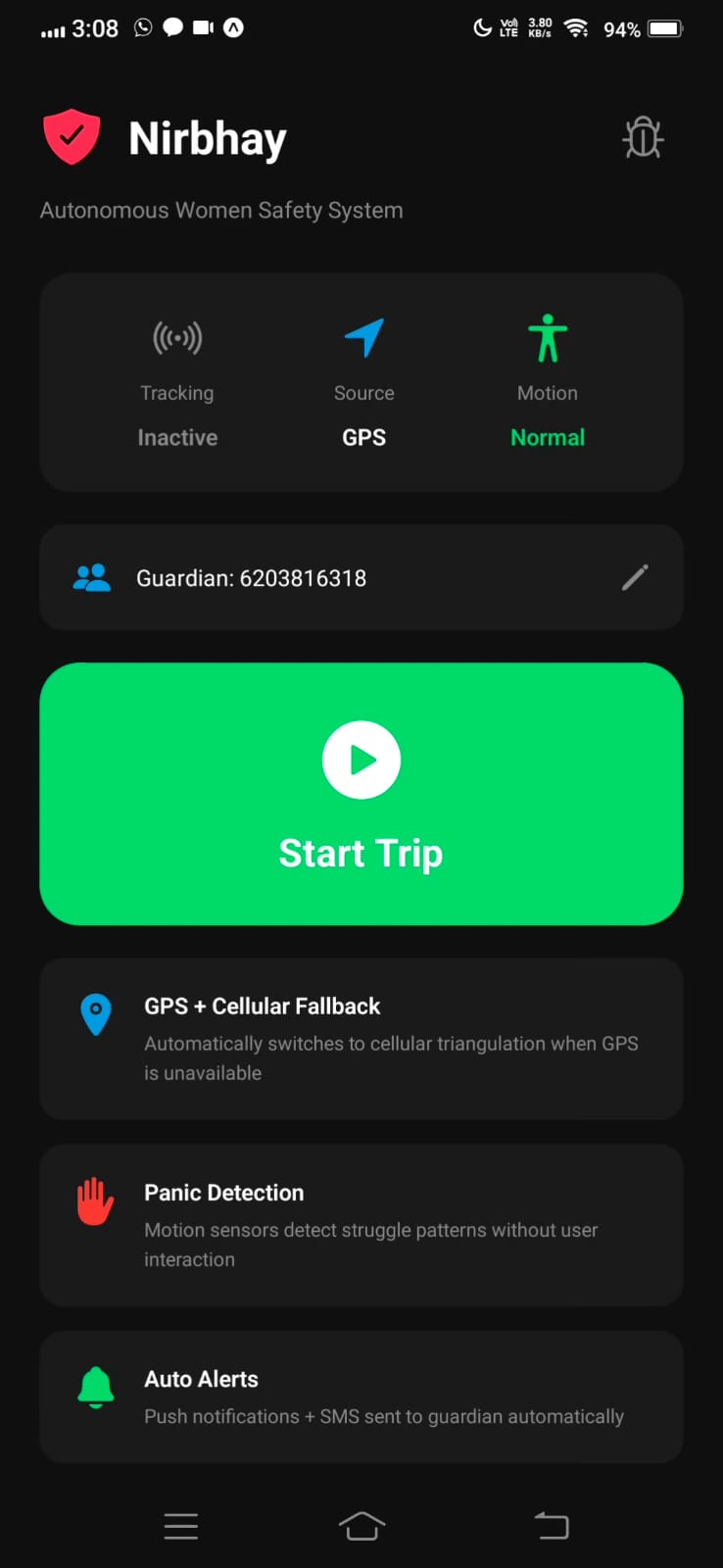 NIRBHAY — Autonomous Travel Safety & Emergency Alert System
