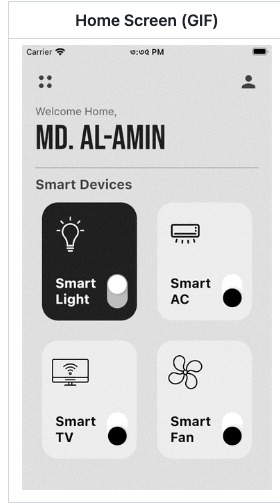 Smart Home UI (Flutter Project)