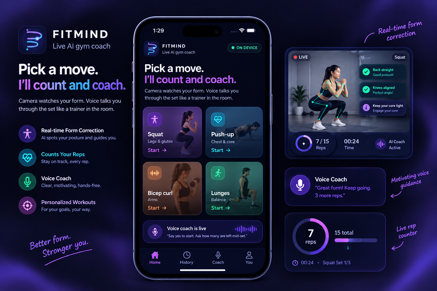 FITMIND — Live AI gym coach
