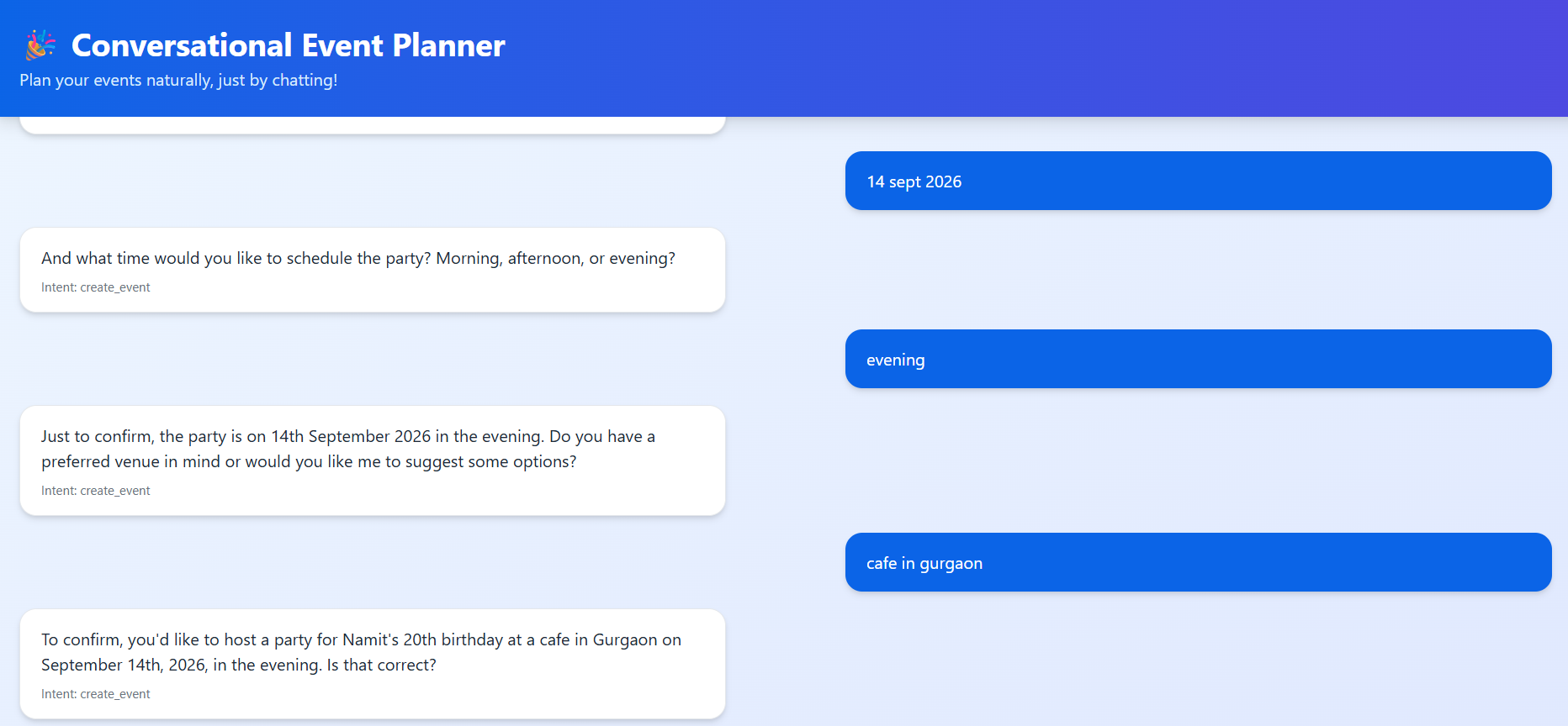 Conversational Event Planner