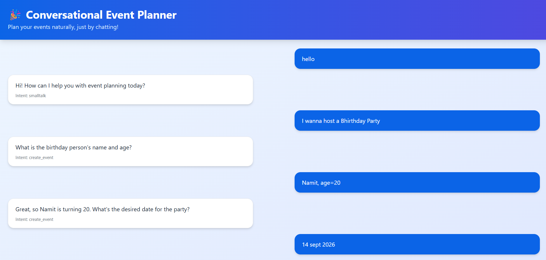 Conversational Event Planner