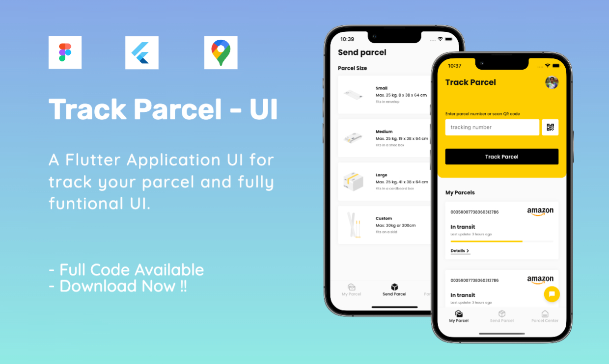 Flutter Parcel Tracker UI
