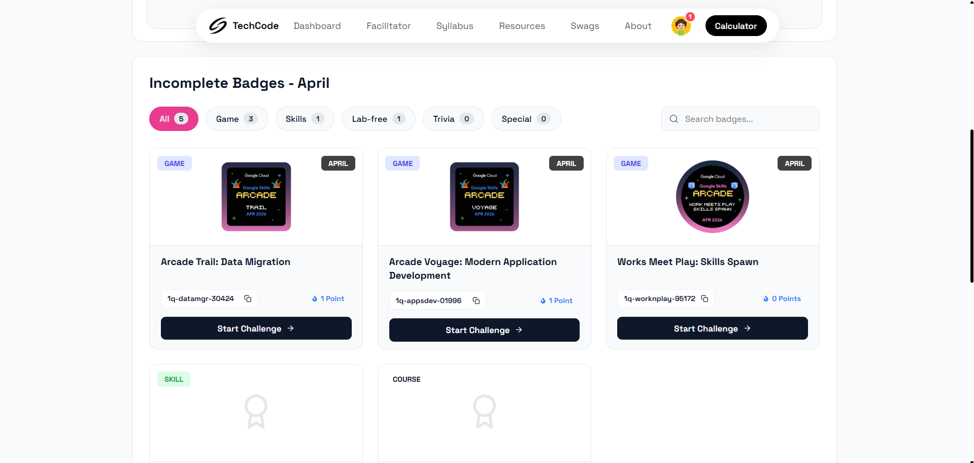 Google Cloud Arcade Points Calculator Tool | Arcade Facilitator Program | Arcade Points Calci