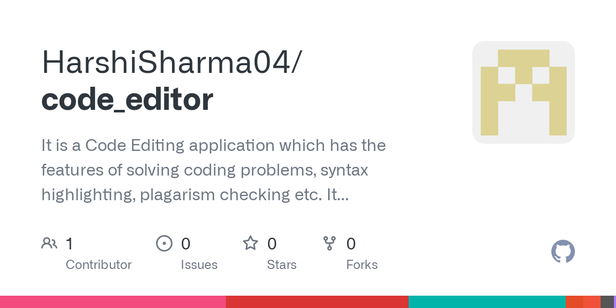 GitHub - HarshiSharma04/code_editor: It is a Code Editing application which has the features of solving coding problems, syntax highlighting, plagarism checking etc. It is a Flutter project.