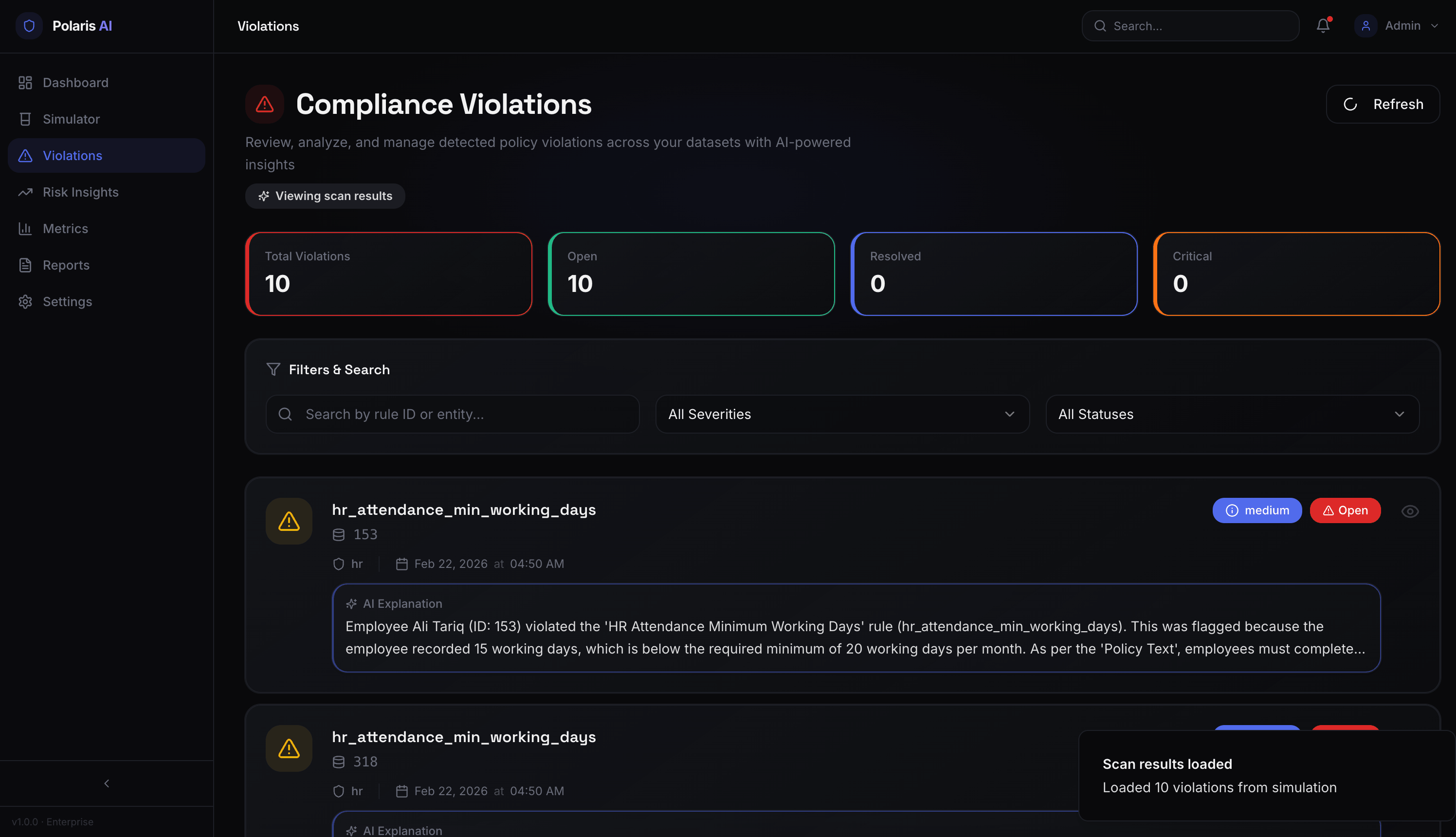  Polaris AI - Intelligent Compliance Automation & Risk Management