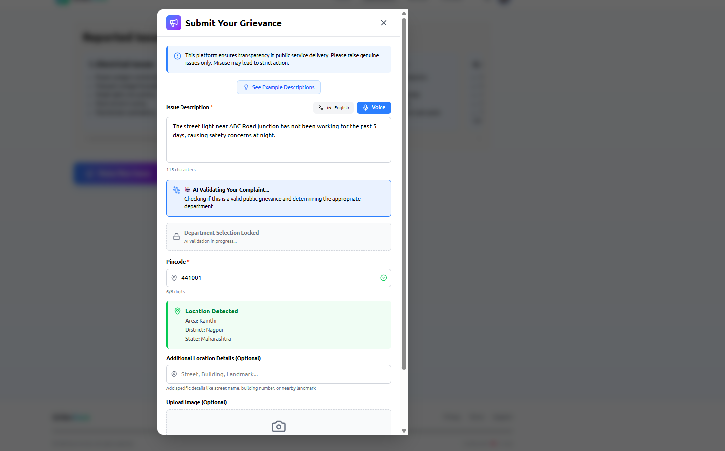 Citizen Grievance Routing System with SLA Tracking