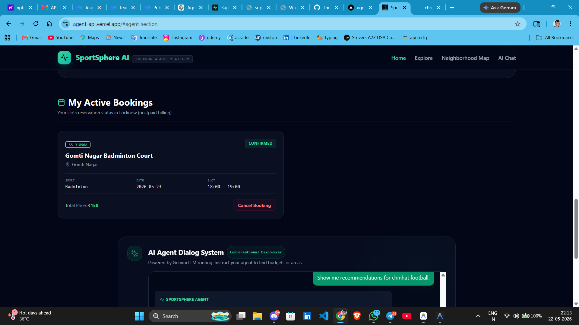 SportSphere AI – Agentic Sports Discovery & Booking Platform SportSphere AI – Agentic Sports Discovery & Booking Platform