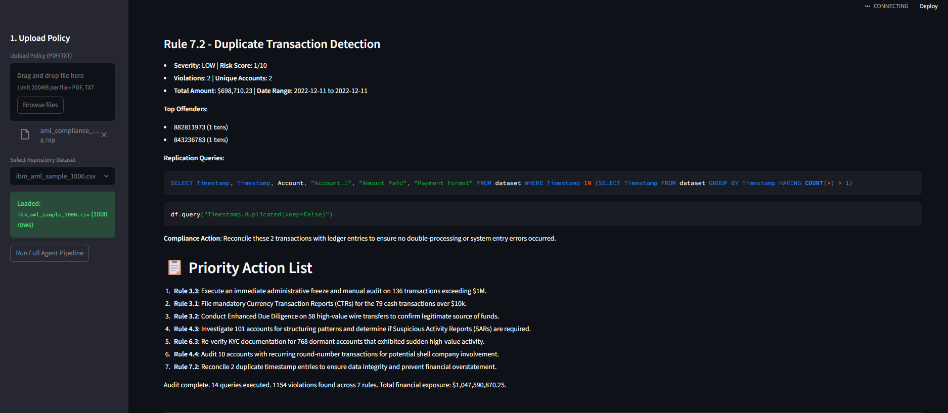 Zero-Day Compliance — AI-Powered Policy Enforcement Agent