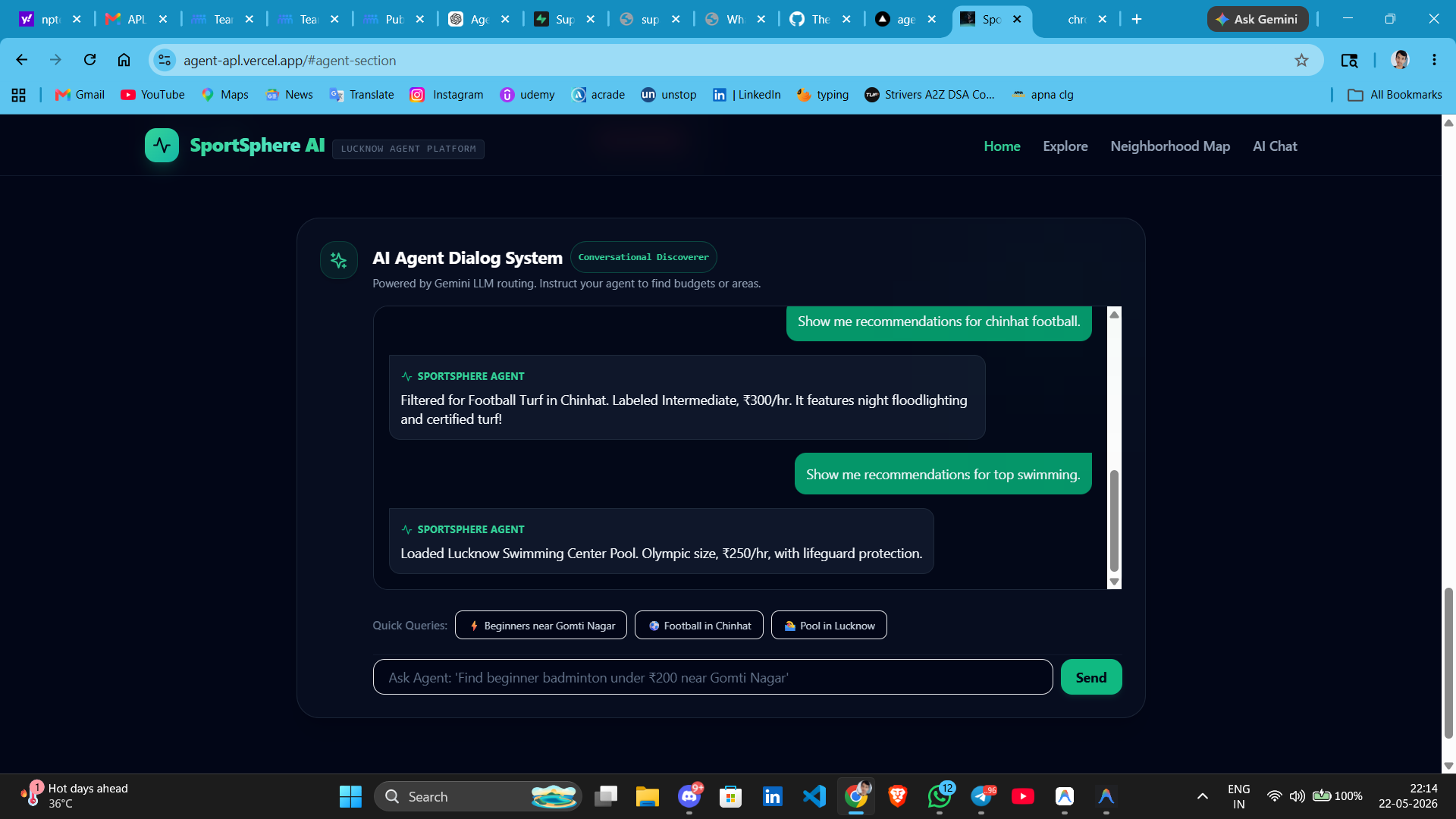 SportSphere AI – Agentic Sports Discovery & Booking Platform SportSphere AI – Agentic Sports Discovery & Booking Platform