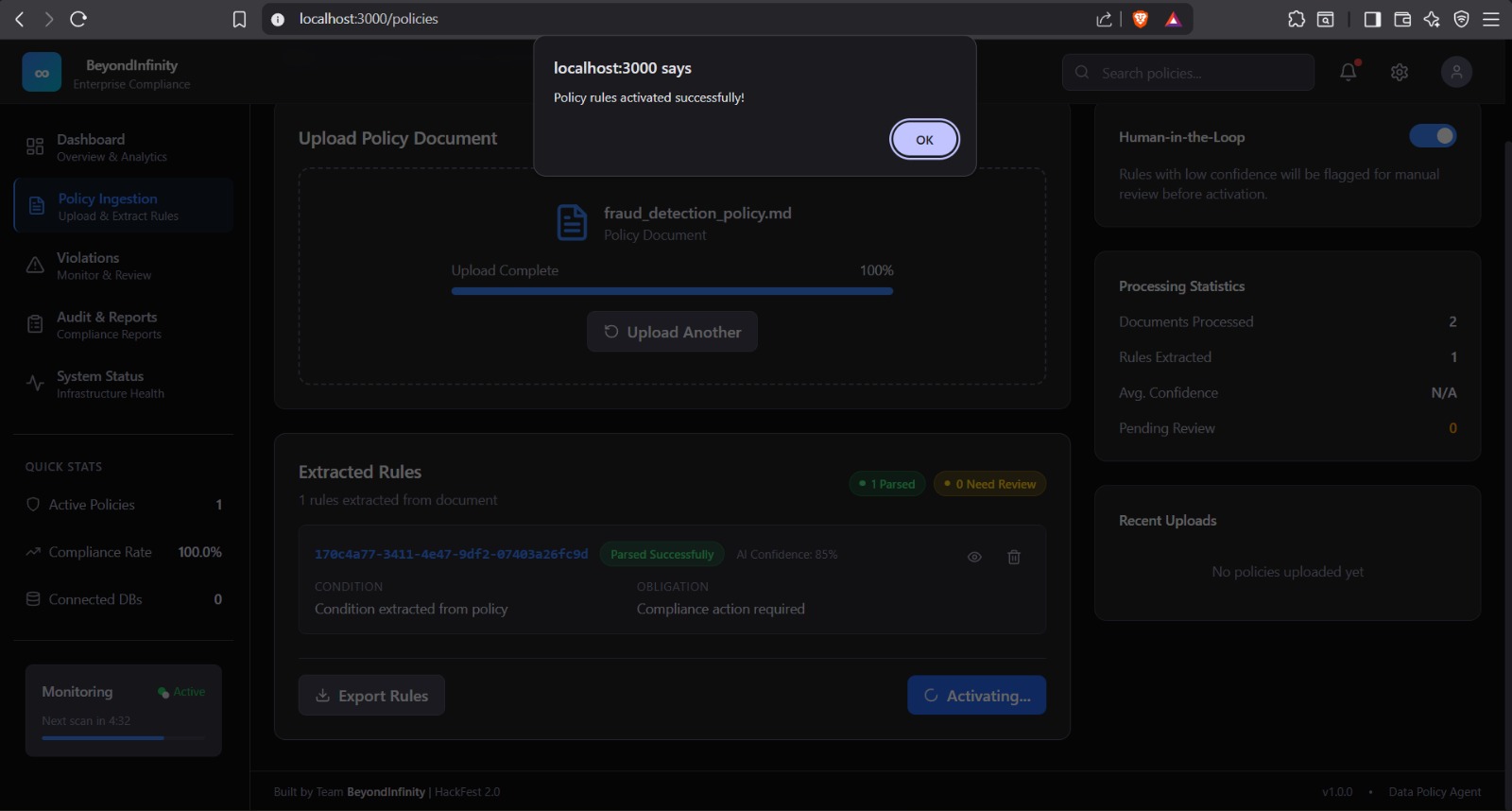 Data Policy Compliance Agent