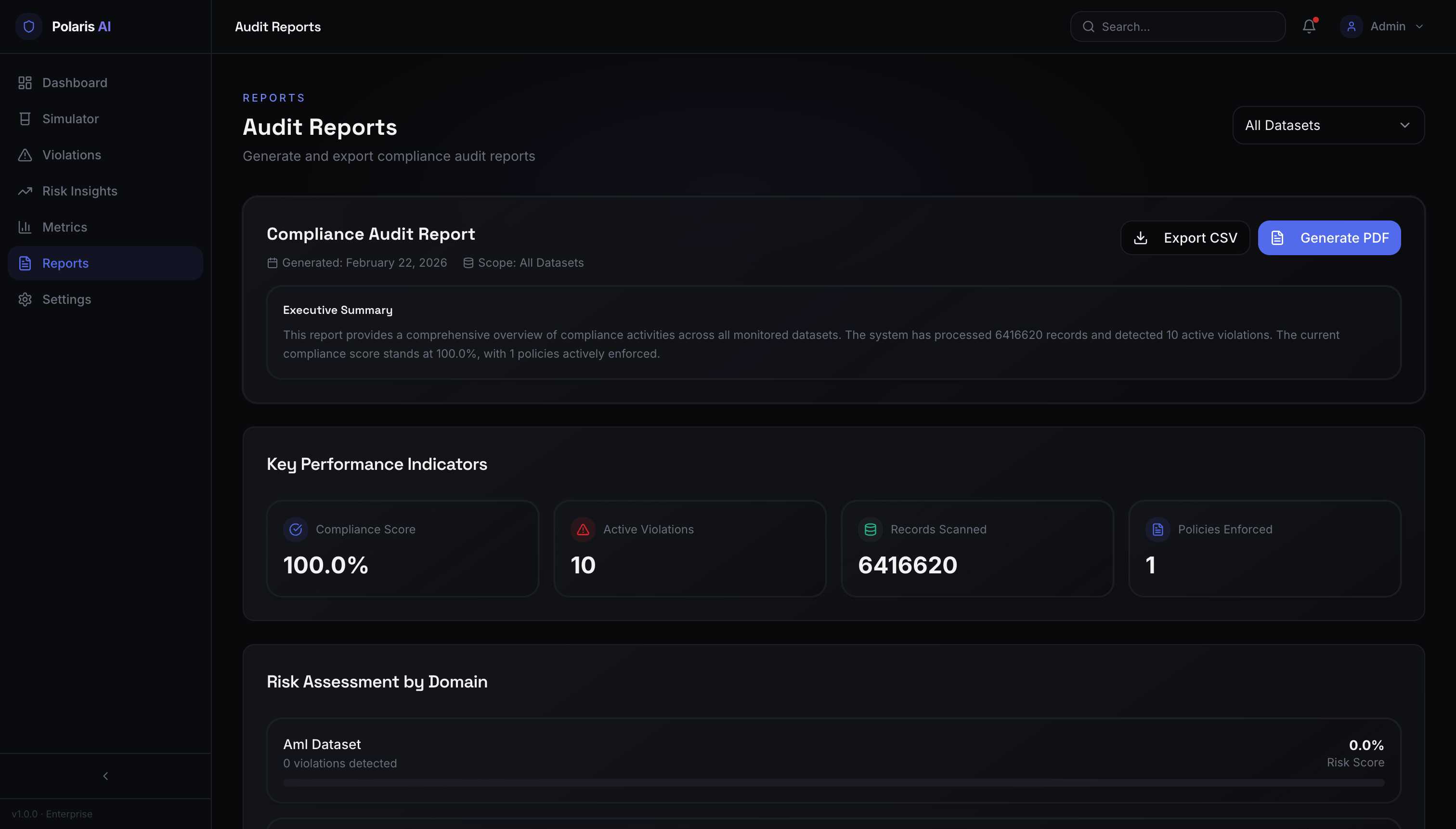  Polaris AI - Intelligent Compliance Automation & Risk Management