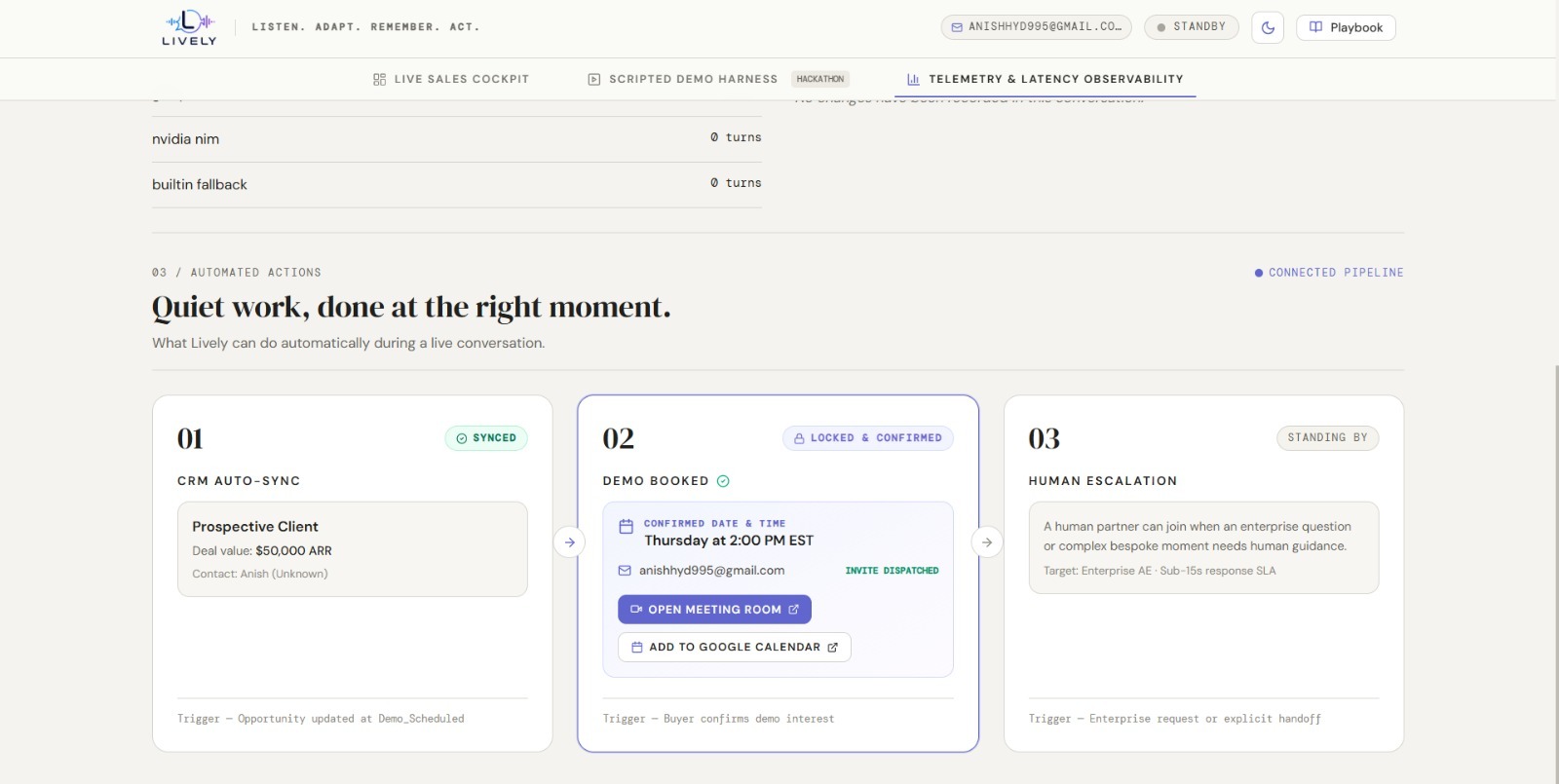 Lively: The Real-Time Voice AI Sales Agent Lively: The Real-Time Voice AI Sales Agent