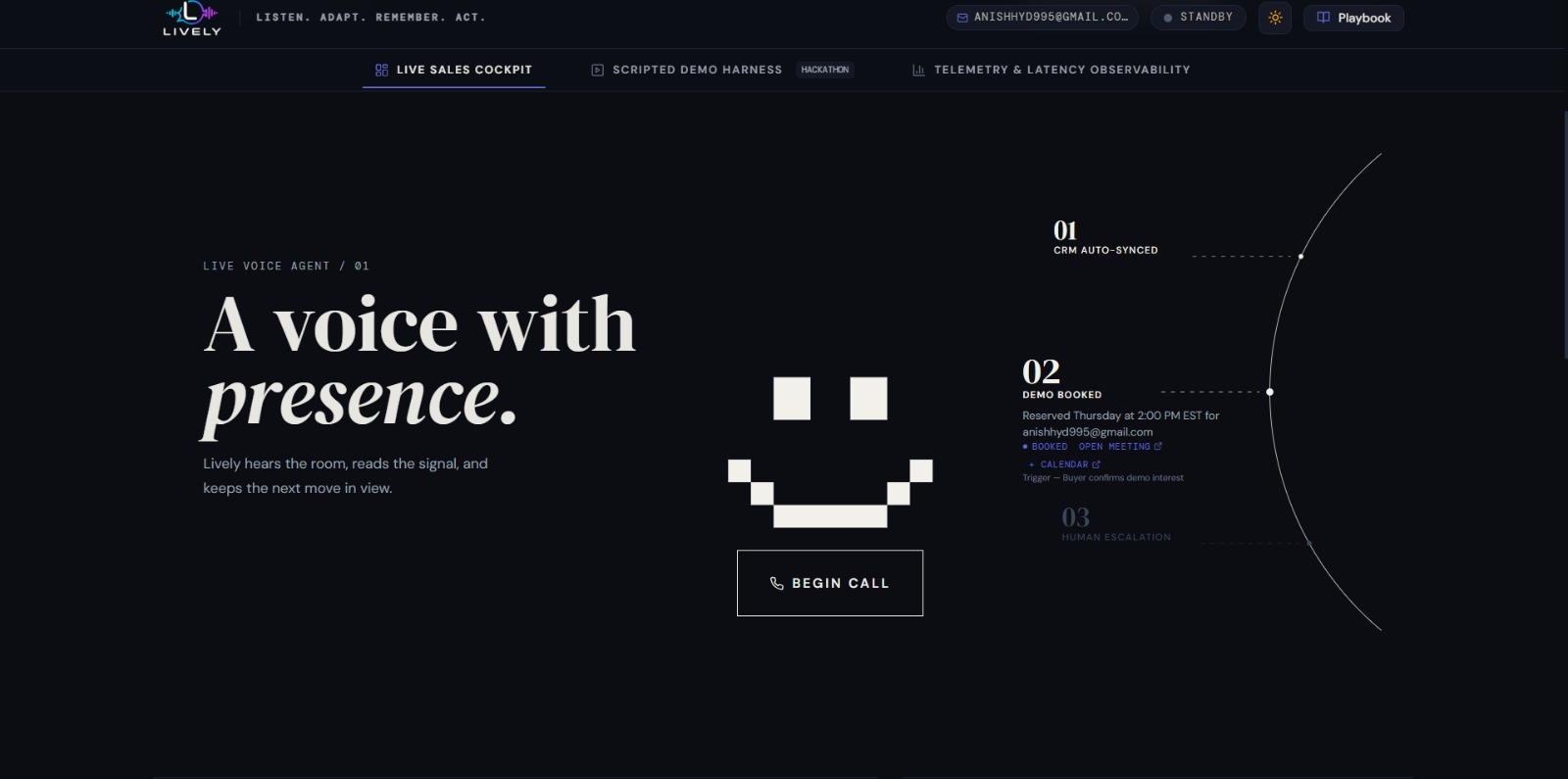 Lively: The Real-Time Voice AI Sales Agent Lively: The Real-Time Voice AI Sales Agent