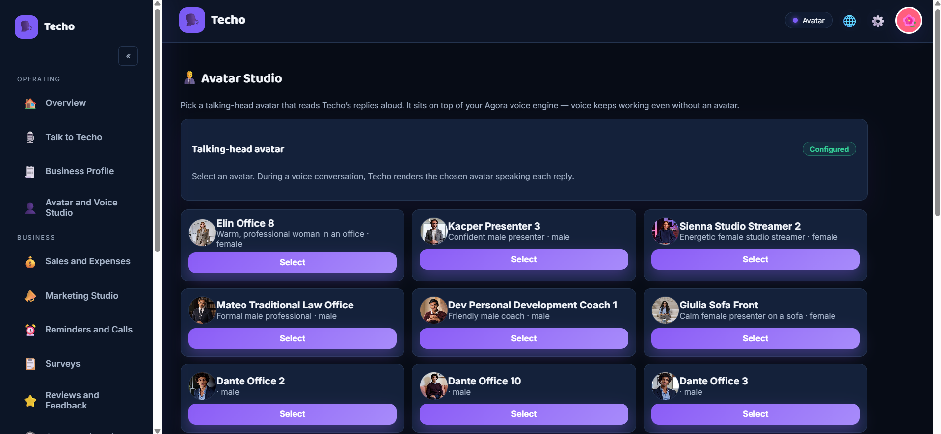 Techo — Voice-First Business Assistant Techo — Voice-First Business Assistant