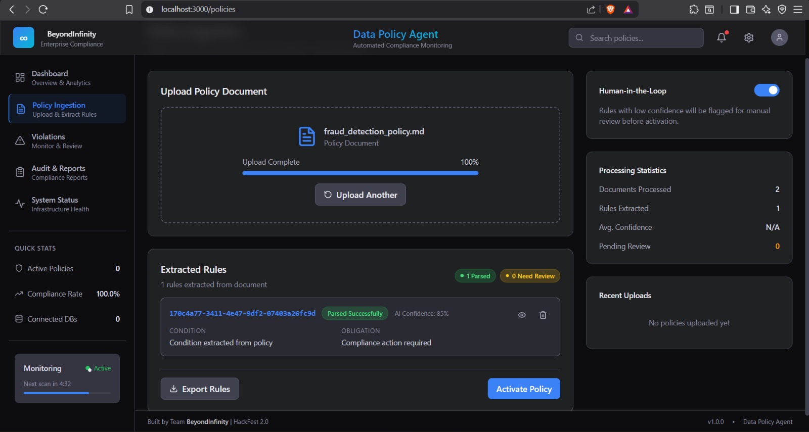 Data Policy Compliance Agent